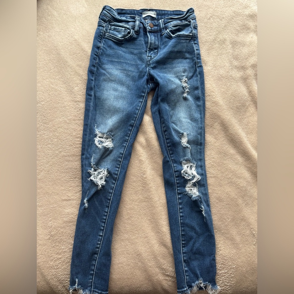 Altar'd State Ripped Skinny Jeans in Blue